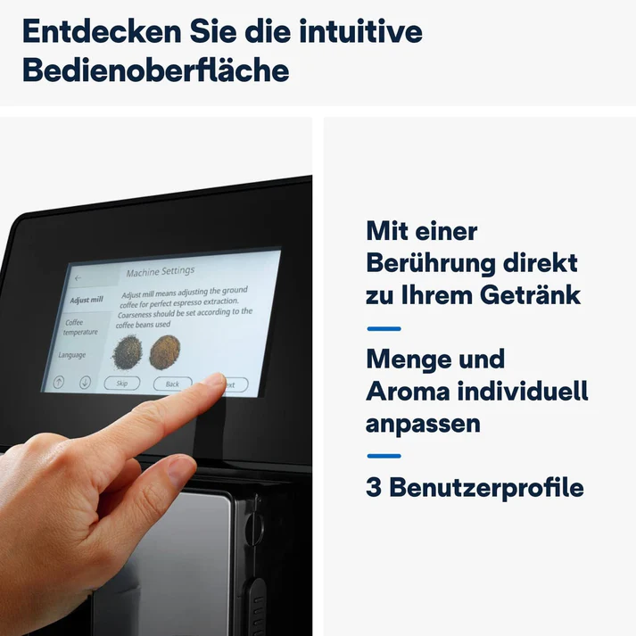 De'Longhi PrimaDonna + 3 FREEBIES! (1 kg Kaffee – Set mit 5 Tassen – Entkalker) - Afbeelding 3