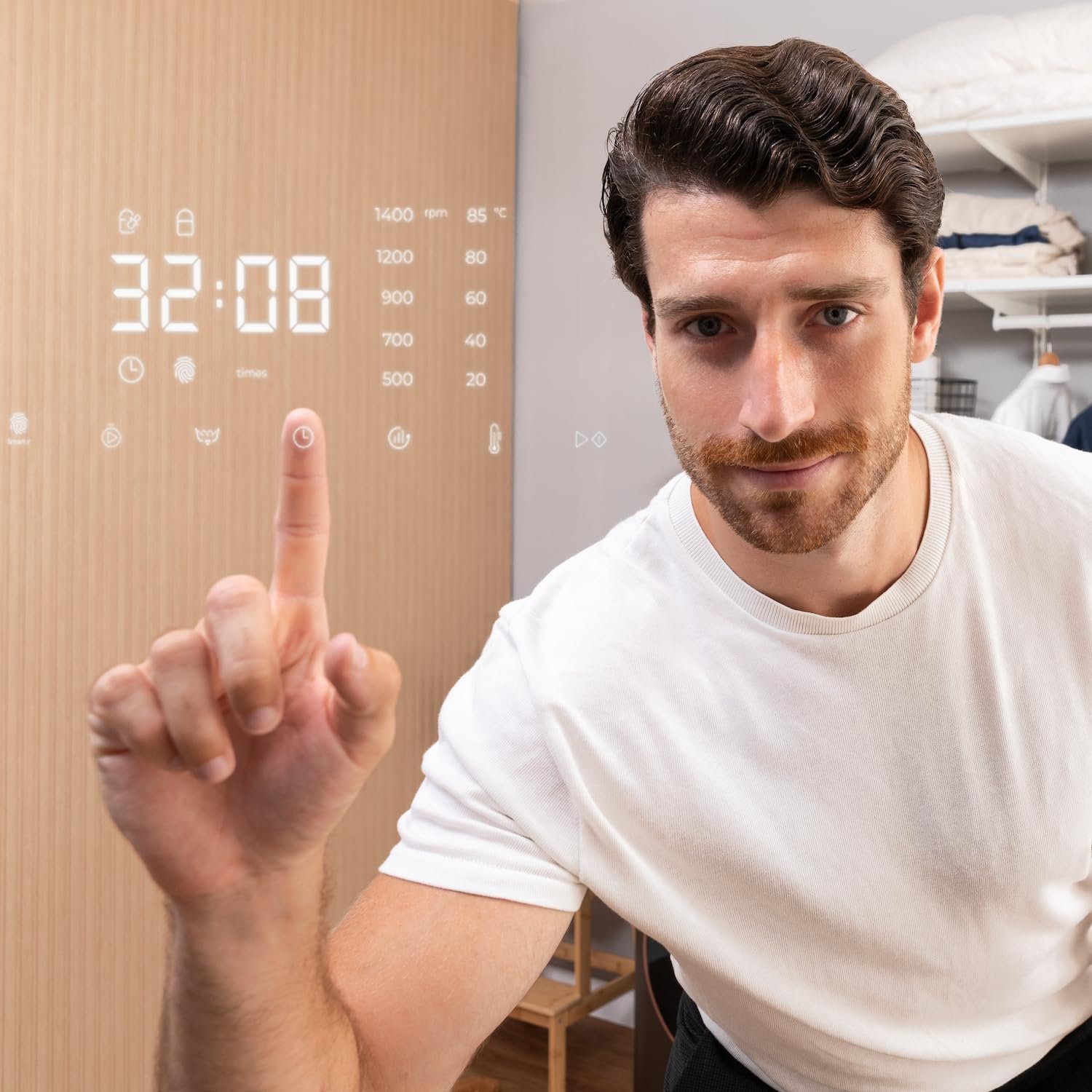 Frontlader-Waschmaschine 10 kg Bolero Dresscode 10610 Inverter Steel A, 2000 W, Inverter Plus Motor - Afbeelding 8