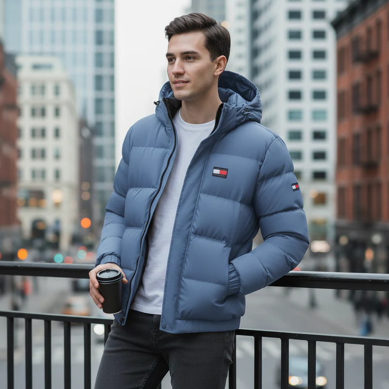 Winter Steppjacke mit Kapuze - Afbeelding 4